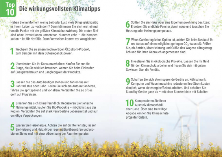 Klimaschutz leicht gemacht: Klimasparbuch für Braunschweig
